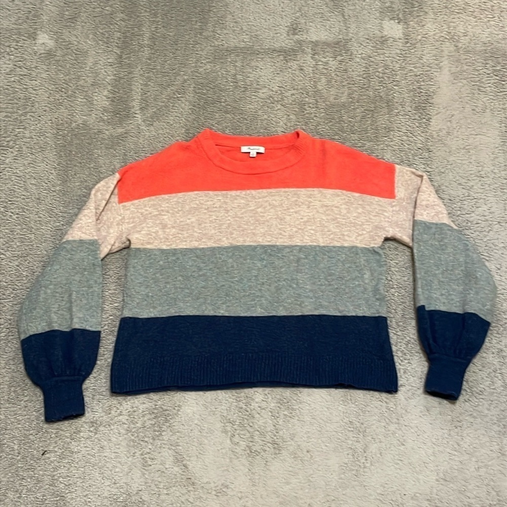 VGC Madewell Colorful Stripped Cropped Sweater - Size XS